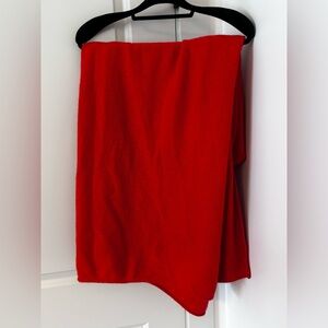 J. Crew Red Bright Winter oversized Cashmere Scarf —